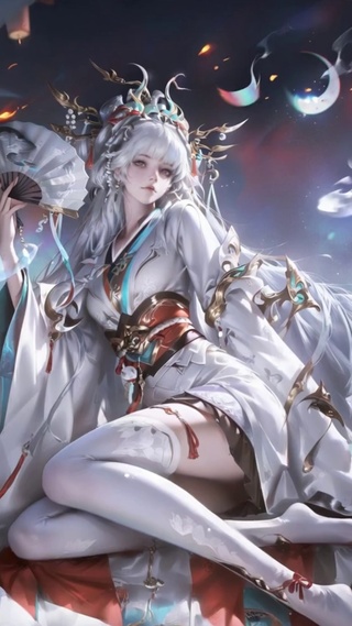 月下龙姬执扇来