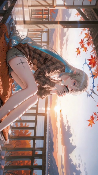 捧一杯热饮看秋日河山