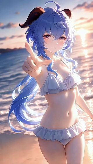 甘雨丨夏日海滩丨