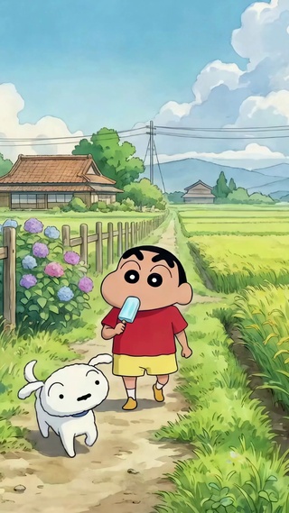 蜡笔小新的乡村夏日漫步