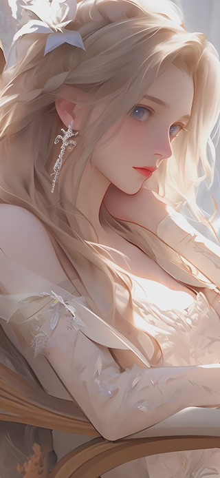 【3D】动态，清纯恬静女孩