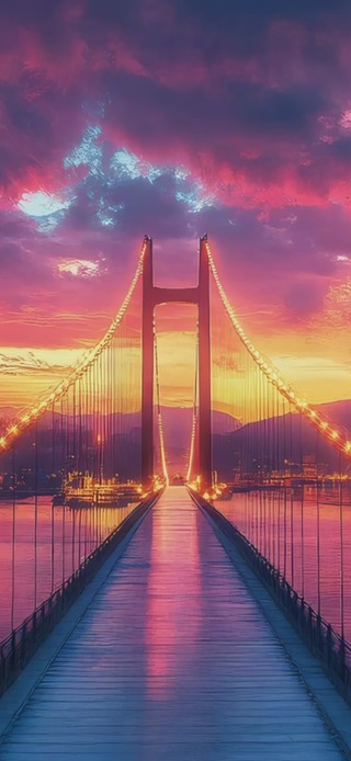 紫霞悬索江桥