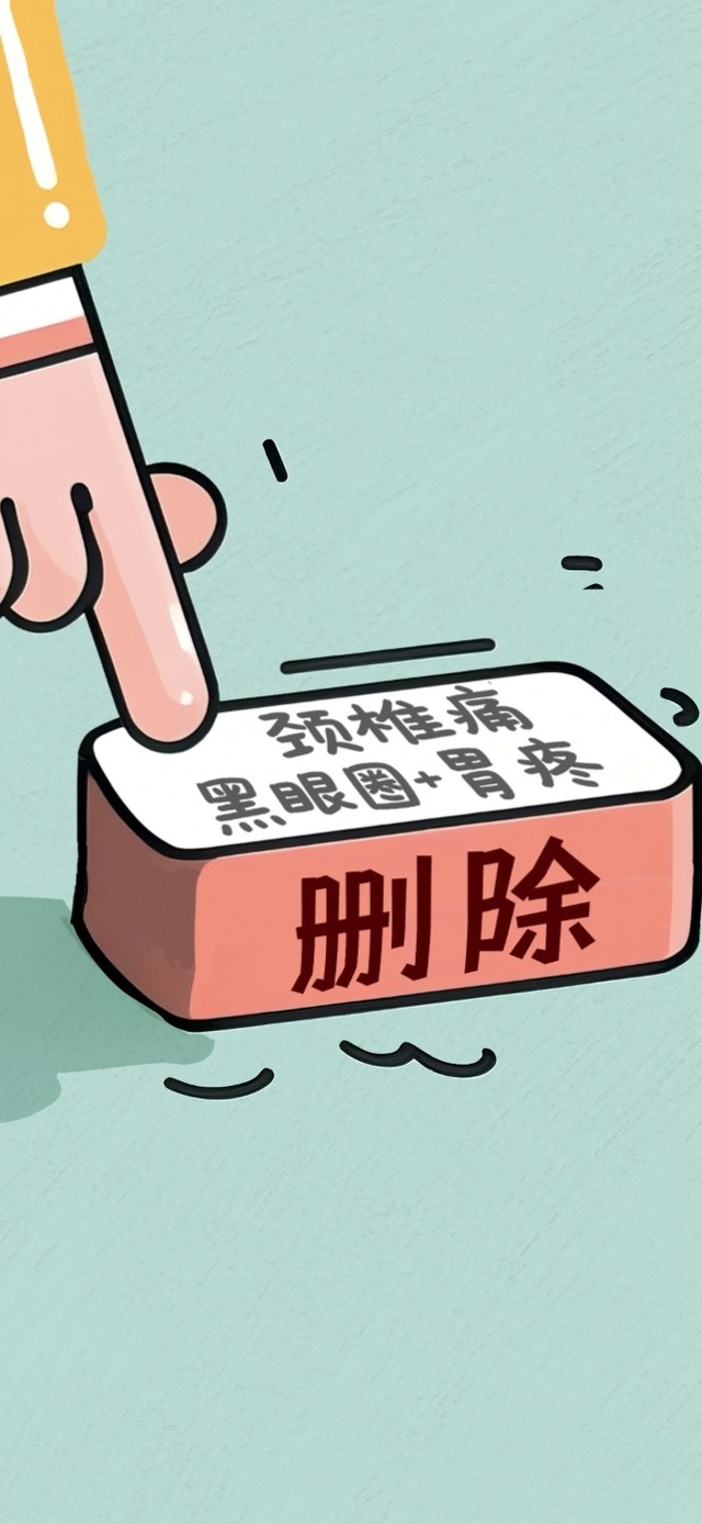 删除黑眼圈胃痛颈椎痛