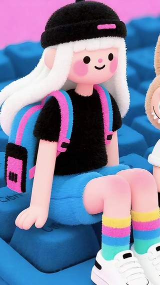 拉布布安慰委屈的打工小妹