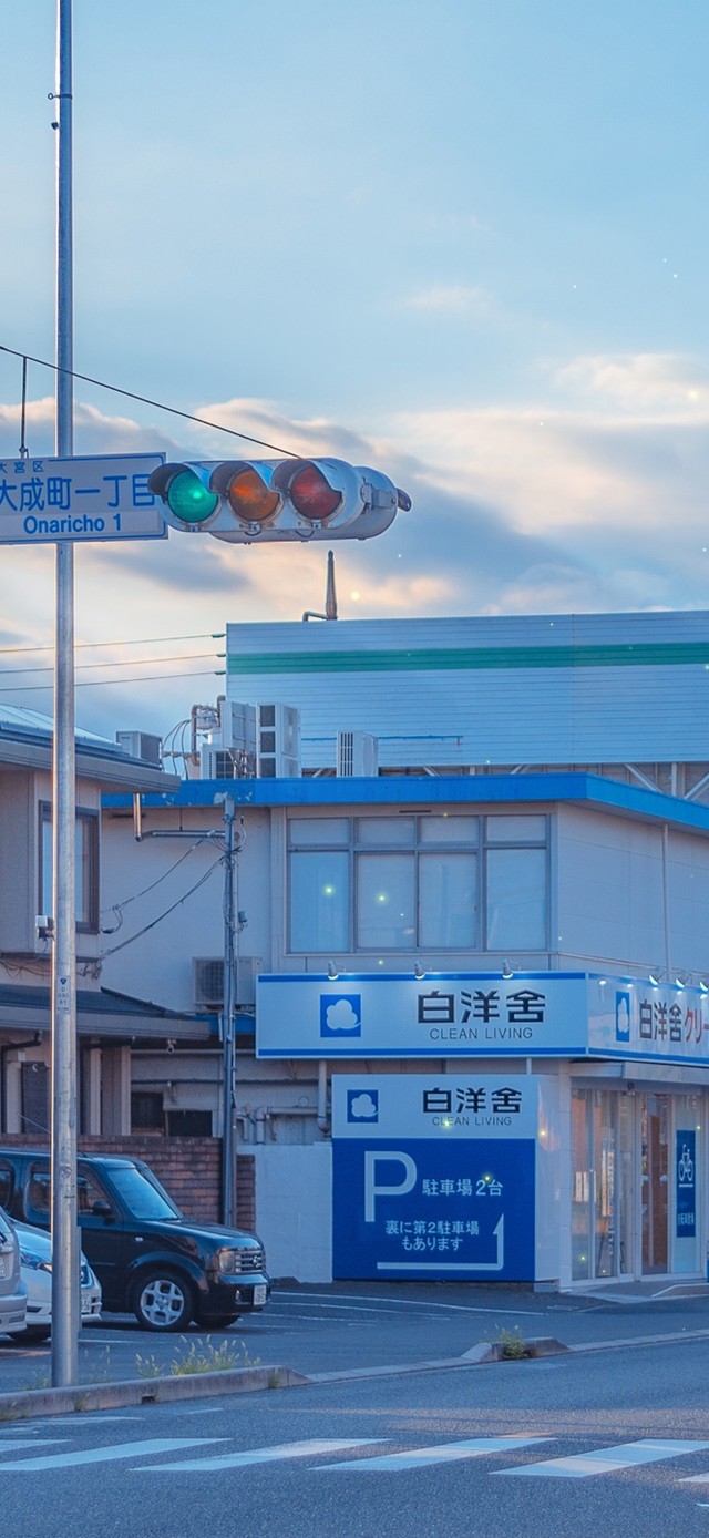 4K唯美日式城市夏空