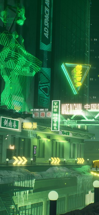 4K赛博朋克未来城市