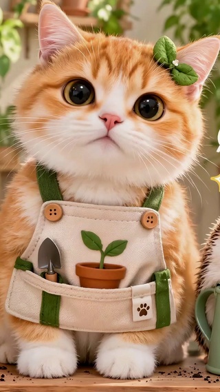 治愈养花橘猫与小刺猬