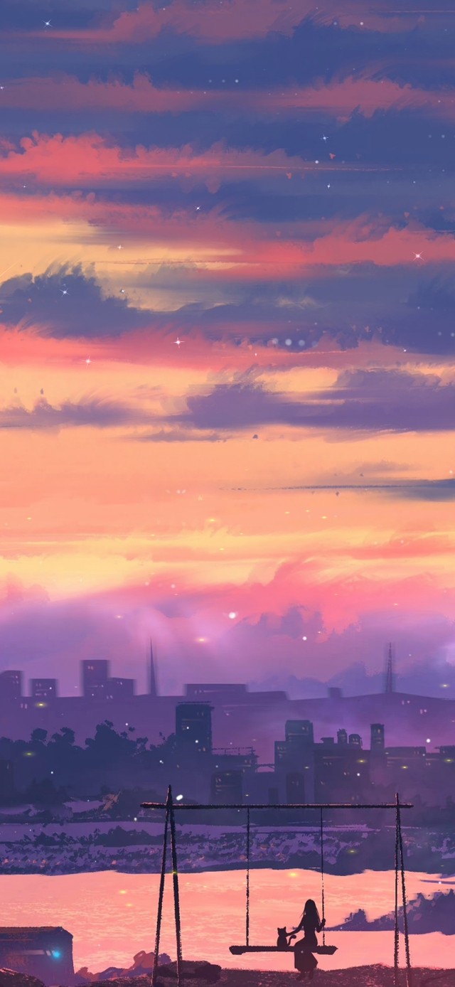 4k 日落黄昏星空