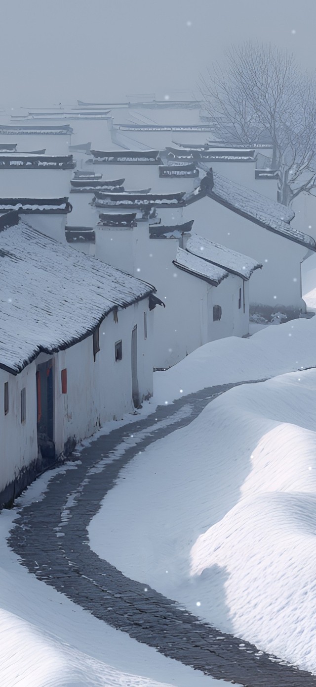 寒村雪径