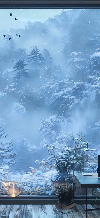 窗外雪