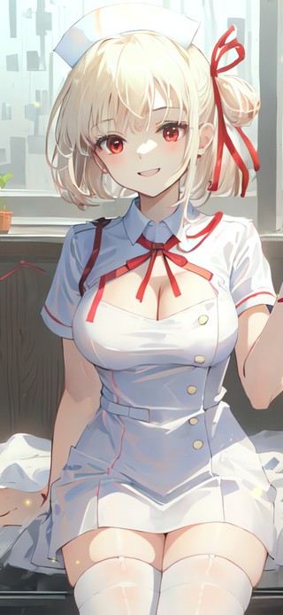 可爱治愈护士少女