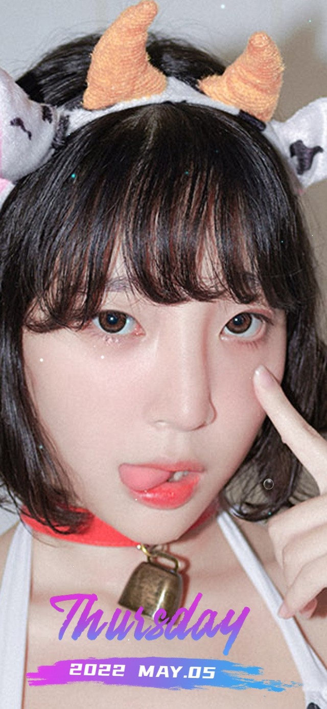 搞怪短发女朋友
