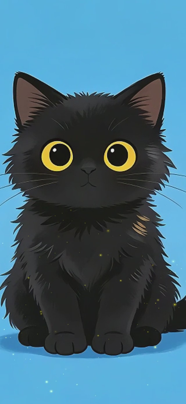 可爱小黑猫