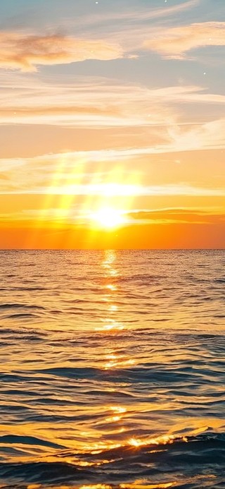 海上落日