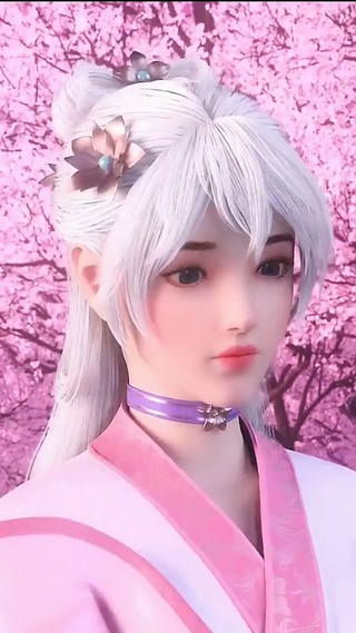 白桃镜影花