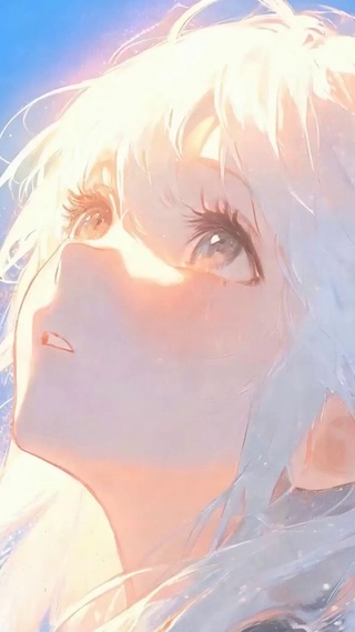 望着天空女孩