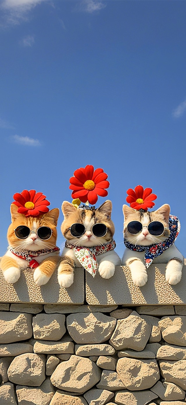 猫猫头上的花花