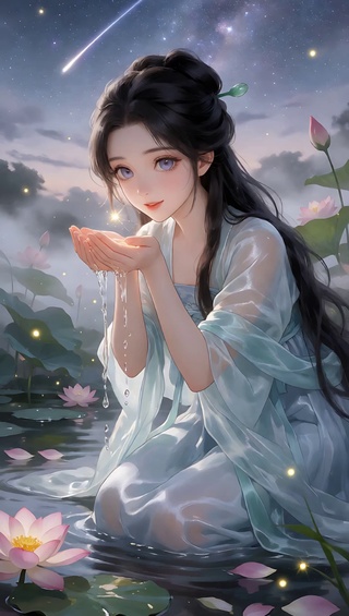 星空下的荷塘(无缝)