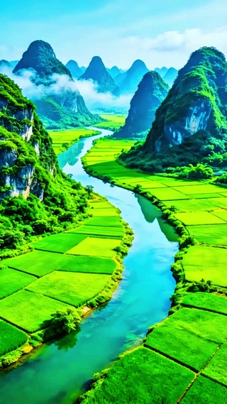 护眼桂林山水