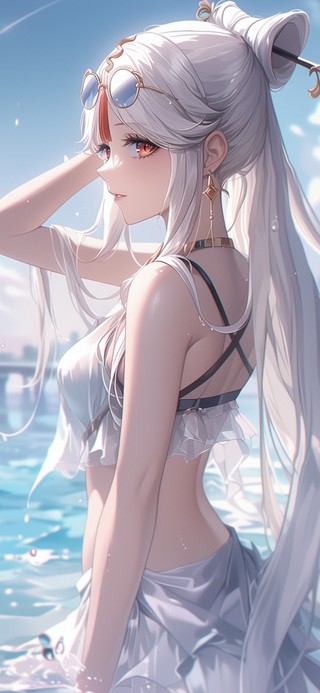 雪墨壁纸丨凝光丨夏日海滩丨