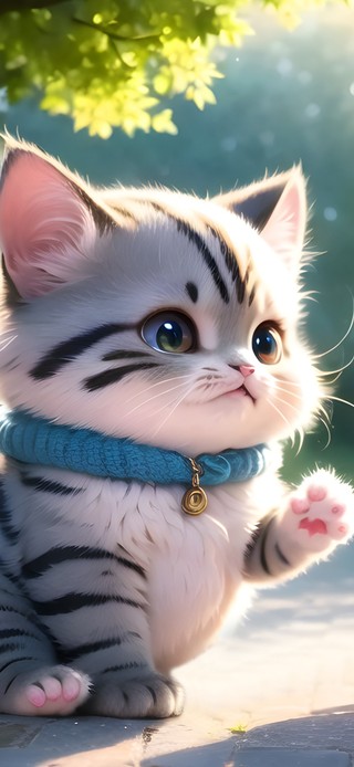 4k可爱萌爪猫咪
