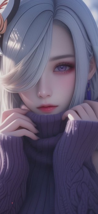 御姐风毛衣女孩