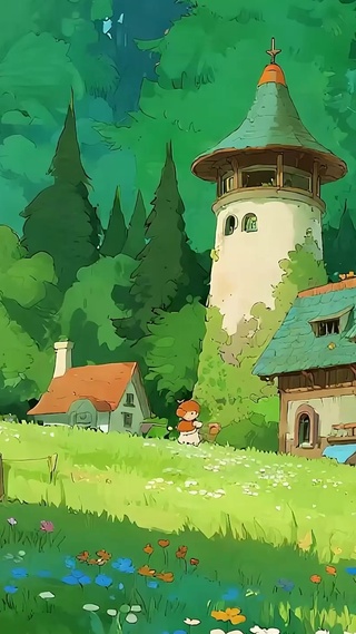 护眼树木绿景