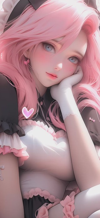 4k 可爱粉色女孩