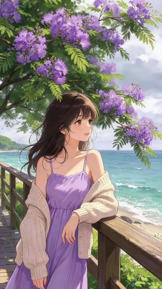 海边美女壁纸