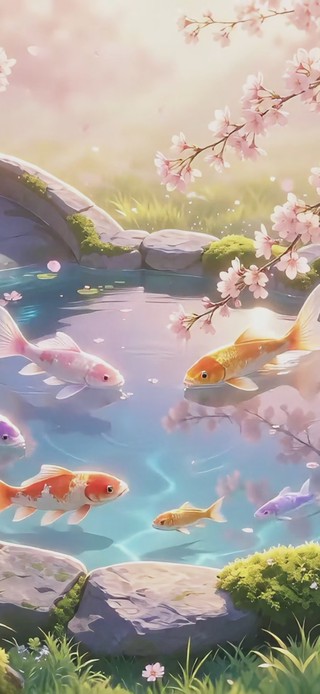 小猫池塘