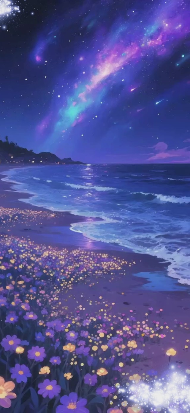 唯美蓝紫色银河