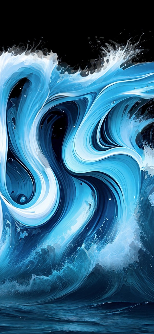 海浪陈姓氏文字壁纸