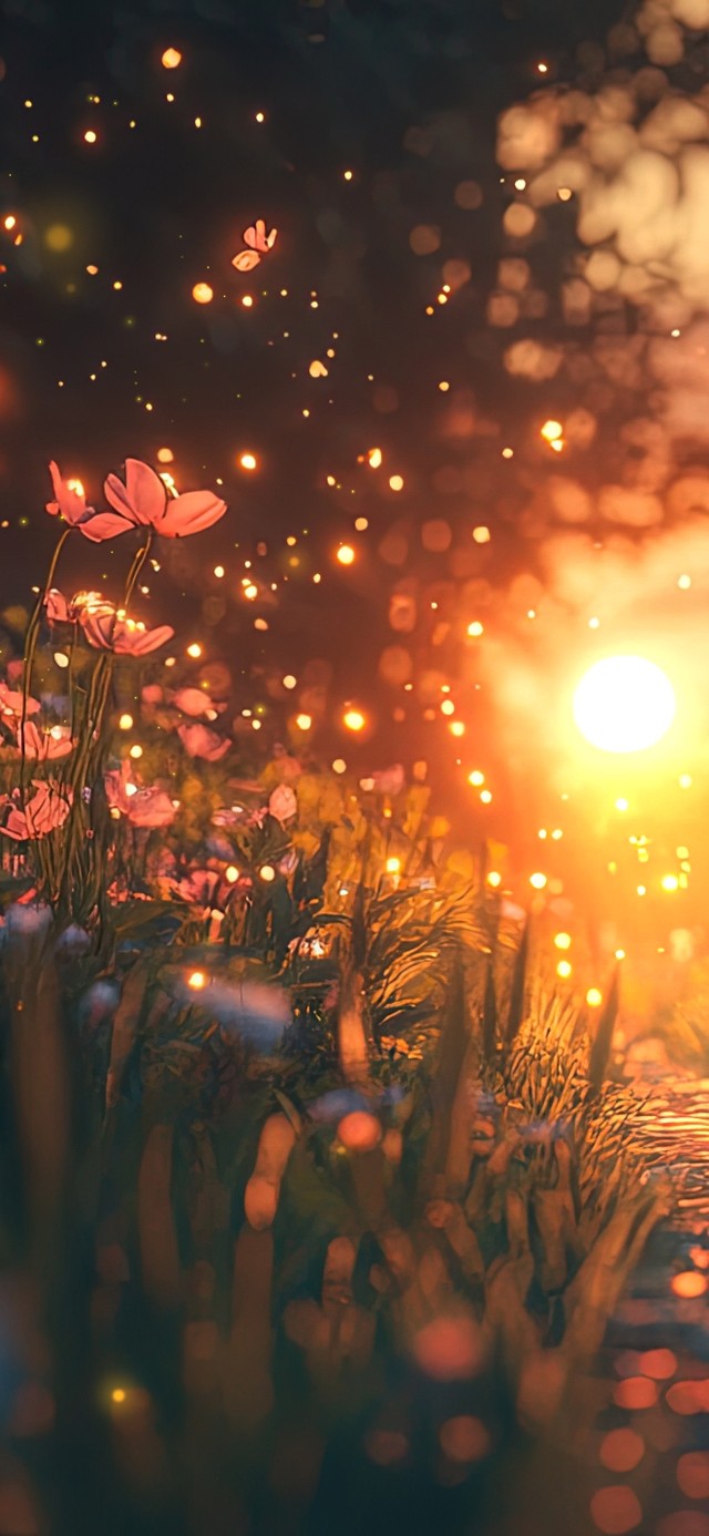 迎着夕阳小路漫步