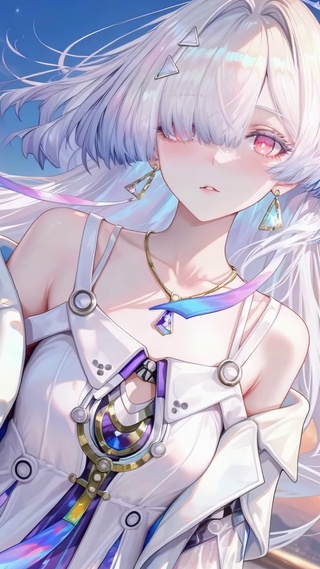 流云晴空与少女莫宁