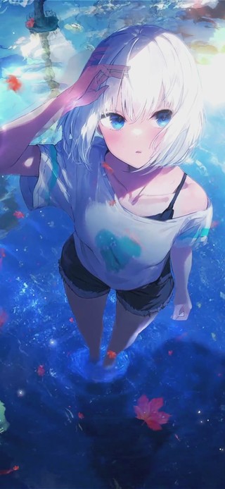 站在快要淹沒の遺迹上M