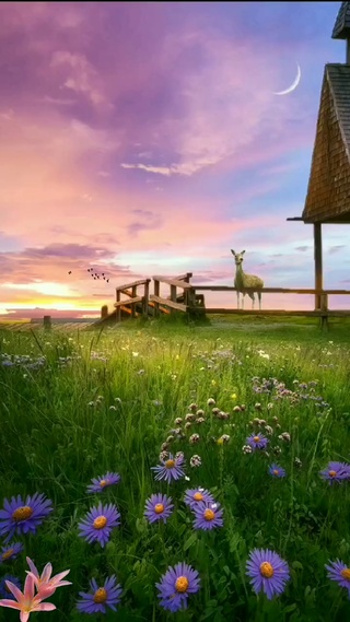 趁天空不注意  偷一点晚霞送给你。