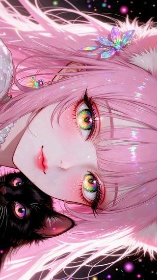 粉毛猫耳萝莉少女