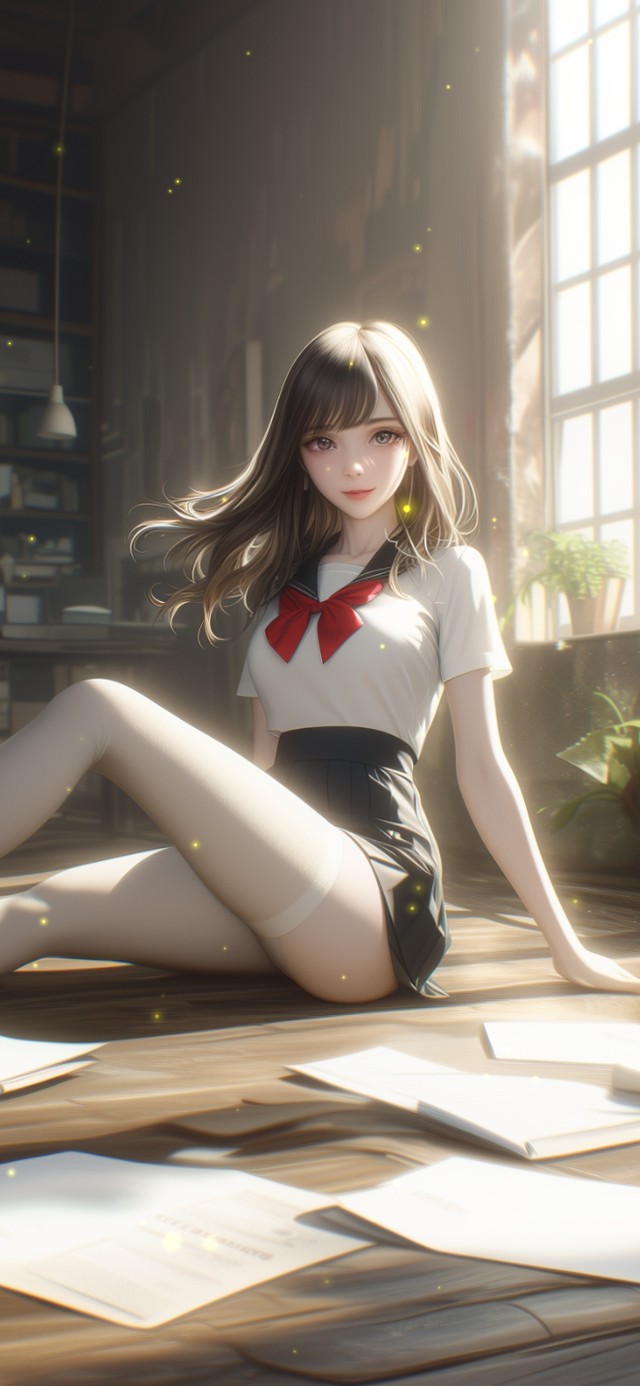 她的美丽温柔如水，澄澈清凉