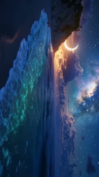 弯月星海浪