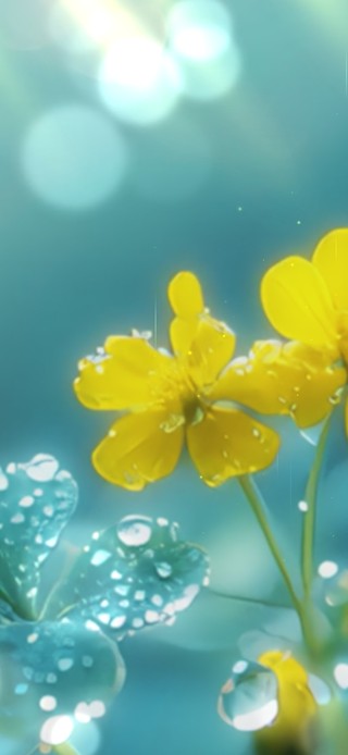 露珠野花雨
