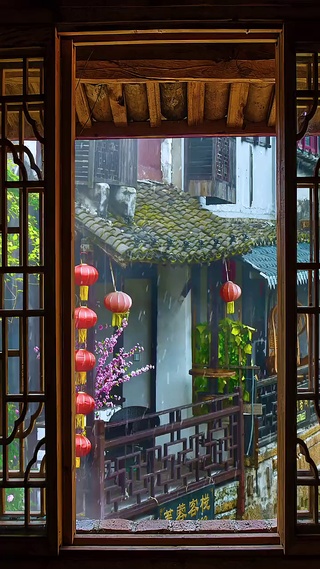 落雨的苏州