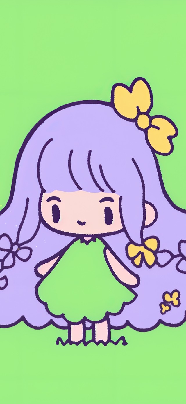简约丛林可爱小女孩