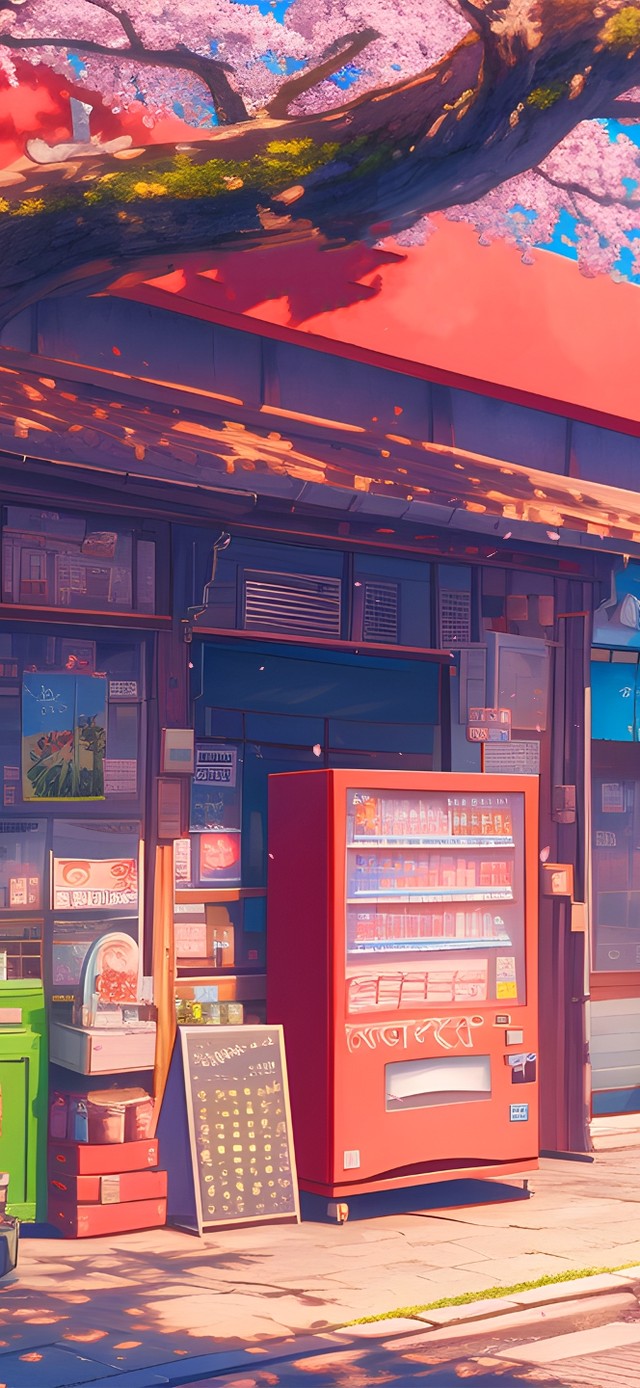 动漫风樱花便利店