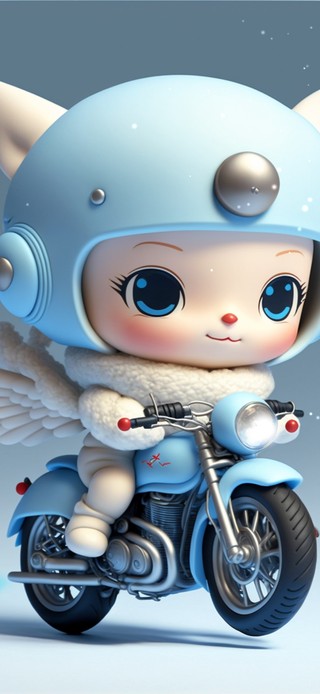 可爱摩托小兔兔