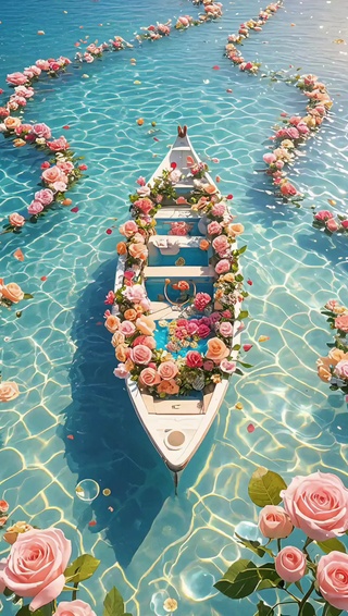 大海中的鲜花