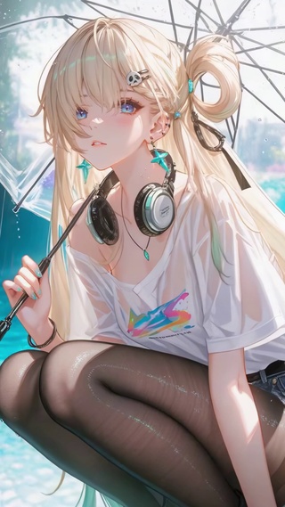 雨季伞下少女-琳奈