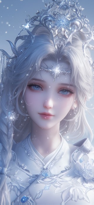 寒眸映雪禅