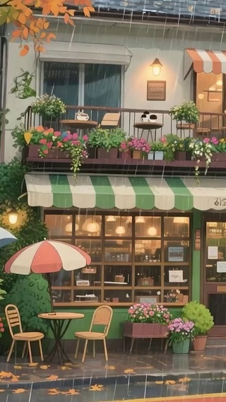 雨天街道