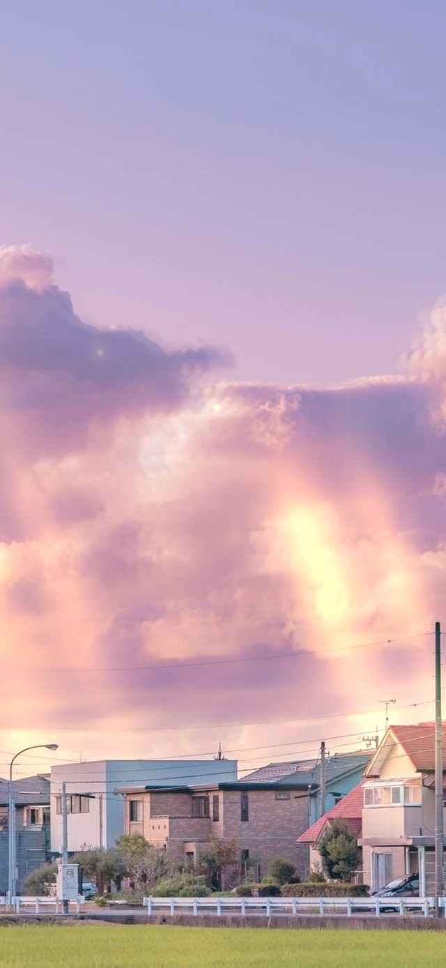 4K清新治愈日系夕阳小镇