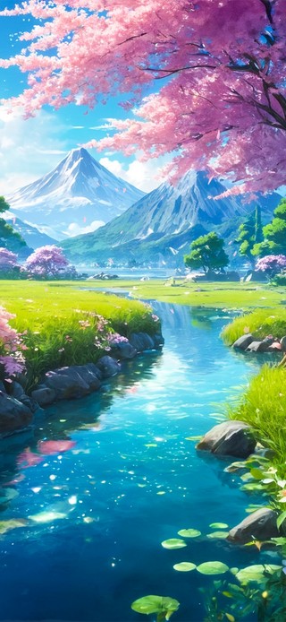 樱花小溪